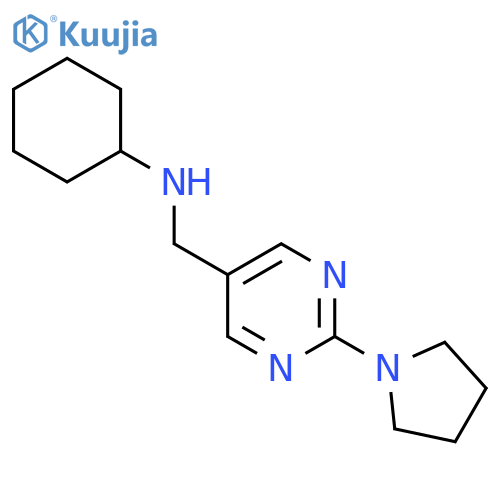 Cyclohexyl-(2-pyrrolidin-1-yl-pyrimidin-5-ylmethyl)-amine structure