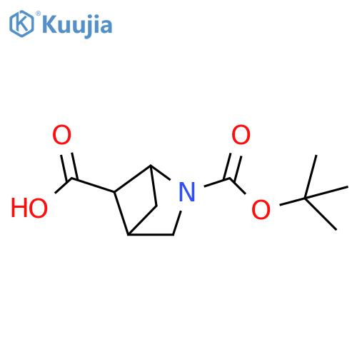 2-(tert-butoxycarbonyl)-2-azabicyclo[2.1.1]hexane-5-carboxylic acid structure