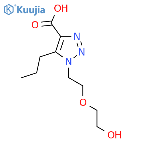 1-2-(2-hydroxyethoxy)ethyl-5-propyl-1H-1,2,3-triazole-4-carboxylic acid structure