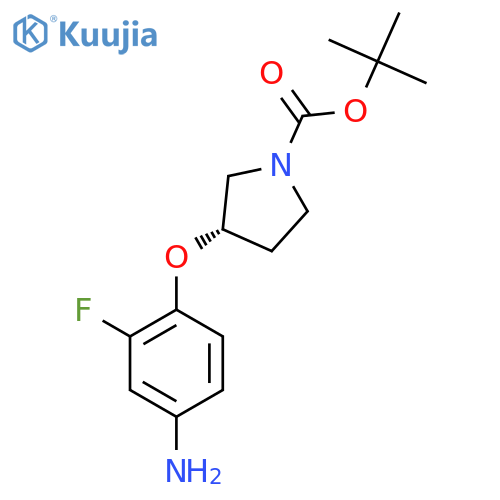 (S)-Tert-Butyl 3-(4-amino-2-fluorophenoxy)pyrrolidine-1-carboxylate structure