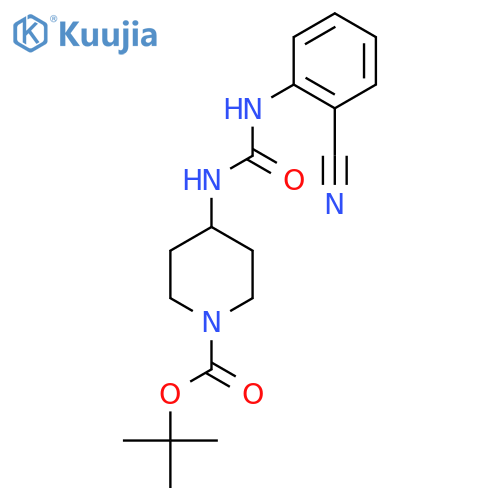 Tert-Butyl 4-[3-(2-cyanophenyl)ureido]piperidine-1-carboxylate structure