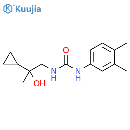 3-(2-cyclopropyl-2-hydroxypropyl)-1-(3,4-dimethylphenyl)urea structure