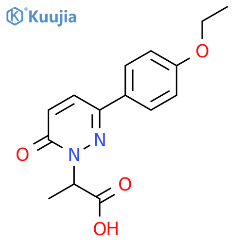 2-[3-(4-ethoxyphenyl)-6-oxo-1,6-dihydropyridazin-1-yl]propanoic acid structure