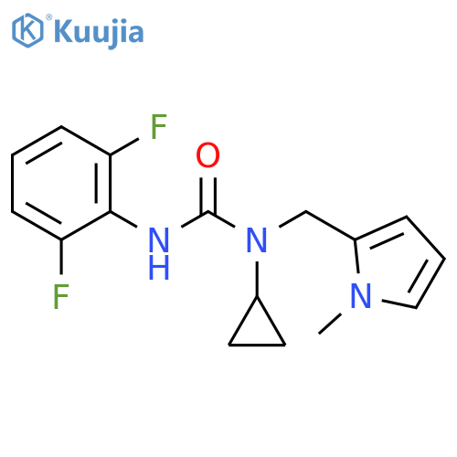 3-cyclopropyl-1-(2,6-difluorophenyl)-3-(1-methyl-1H-pyrrol-2-yl)methylurea structure