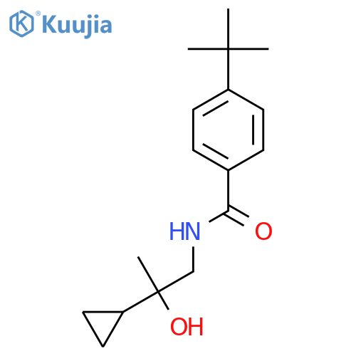 4-tert-butyl-N-(2-cyclopropyl-2-hydroxypropyl)benzamide structure
