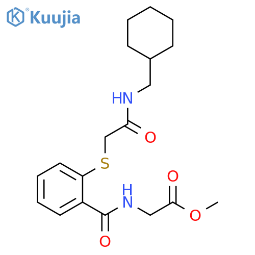 N-[2-[[2-[(Cyclohexylmethyl)amino]-2-oxoethyl]thio]benzoyl]glycine methyl ester structure
