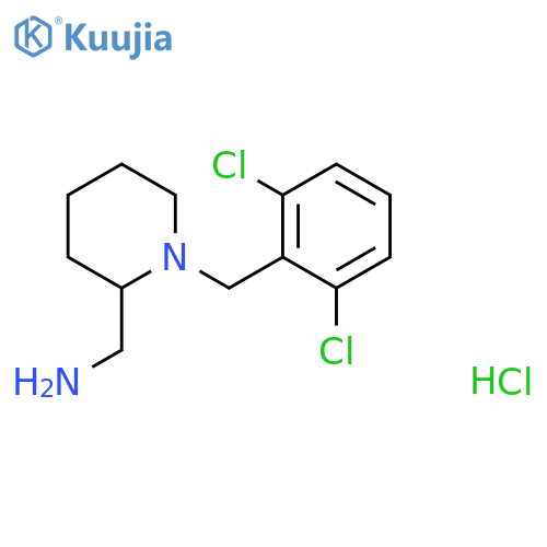 (1-(2,6-Dichlorobenzyl)piperidin-2-yl)methanamine hydrochloride structure