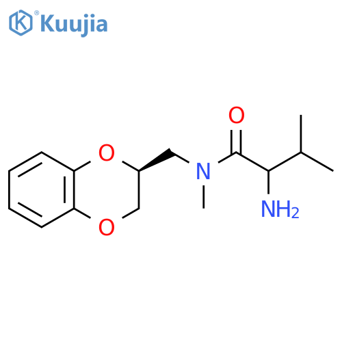 2-Amino-N-[[(3S)-2,3-dihydro-1,4-benzodioxin-3-yl]methyl]-N,3-dimethylbutanamide structure