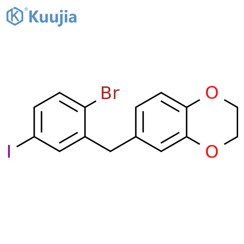 6-(2-Bromo-5-iodobenzyl)-2,3-dihydrobenzo[b][1,4]dioxine structure