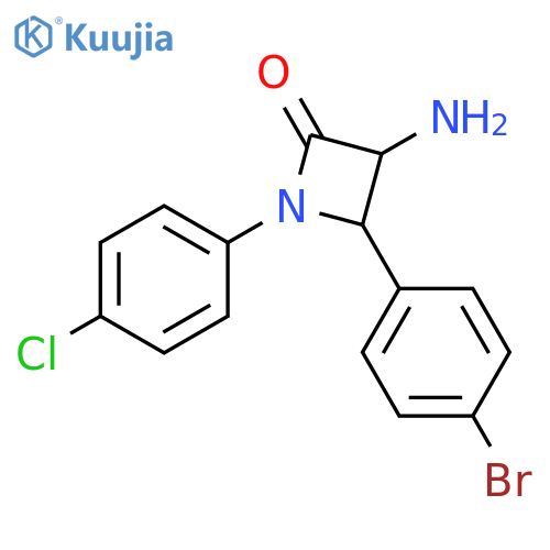 3-Amino-4-(4-bromo-phenyl)-1-(4-chloro-phenyl)-azetidin-2-one structure