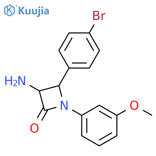 3-Amino-4-(4-bromo-phenyl)-1-(3-methoxy-phenyl)-azetidin-2-one structure