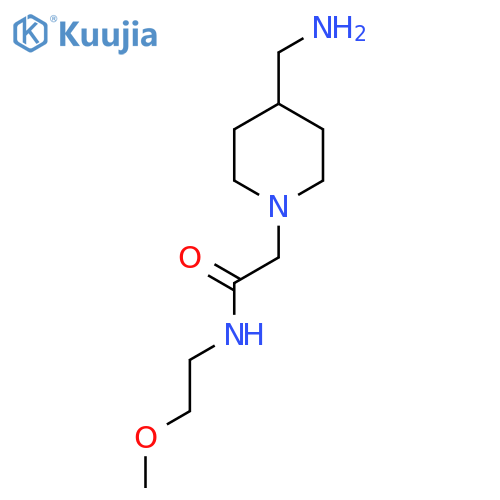 2-[4-(Aminomethyl)piperidin-1-yl]-N-(2-methoxyethyl)acetamide structure