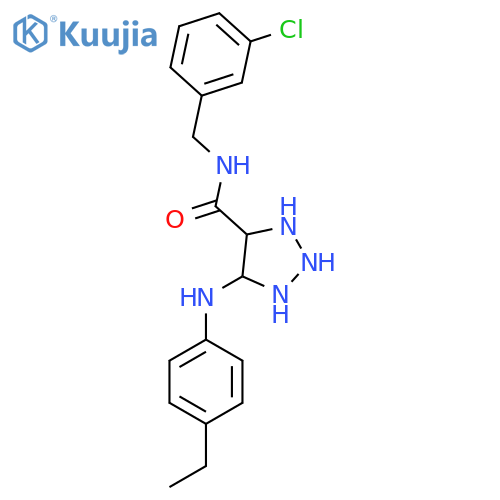 N-[(3-chlorophenyl)methyl]-5-[(4-ethylphenyl)amino]-1H-1,2,3-triazole-4-carboxamide structure