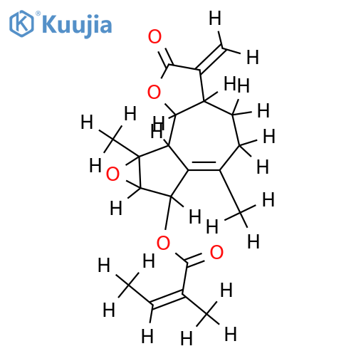 3alpha,4alpha-Epoxy-2alpha-tiglyoxykauniolide structure