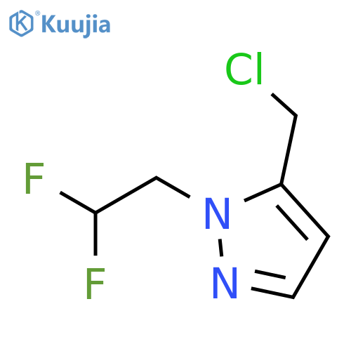 5-(chloromethyl)-1-(2,2-difluoroethyl)-1H-pyrazole structure