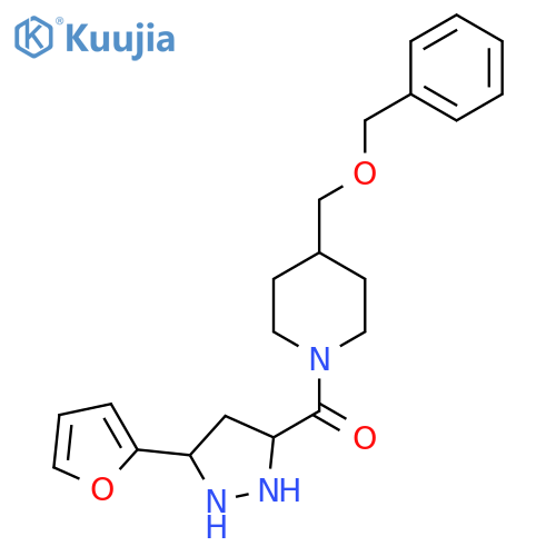 4-[(benzyloxy)methyl]-1-[3-(furan-2-yl)-1H-pyrazole-5-carbonyl]piperidine structure