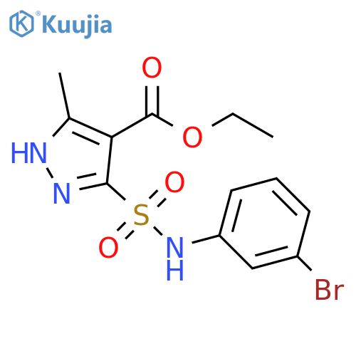 ethyl 5-[(3-bromophenyl)sulfamoyl]-3-methyl-1H-pyrazole-4-carboxylate structure