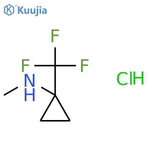 N-methyl-1-(trifluoromethyl)cyclopropan-1-amine;hydrochloride structure