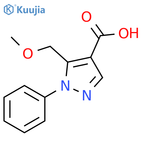 5-(methoxymethyl)-1-phenyl-1H-pyrazole-4-carboxylic acid structure