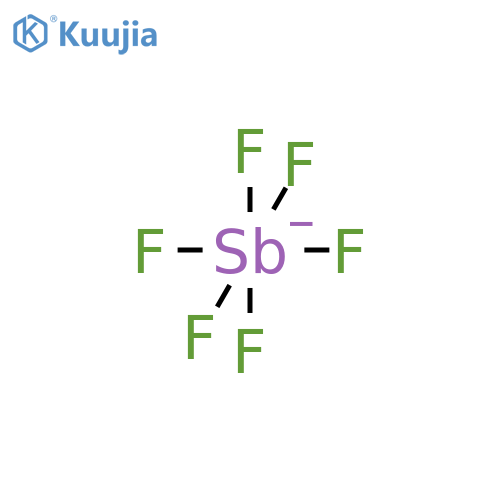 Bis(1,5-cyclooctadiene)rhodium(I) hexafluoroantimonate structure
