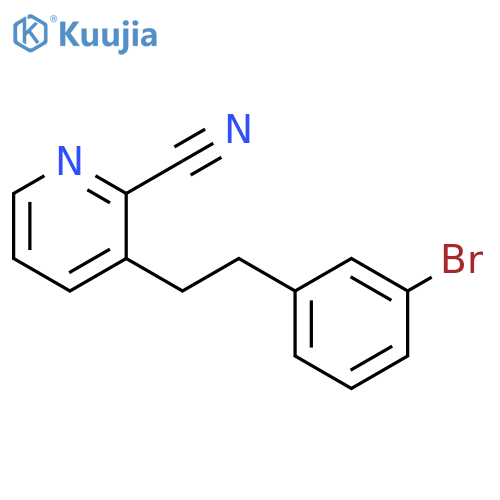 3-2-(3-Bromophenyl)ethyl-2-pyridinecarbonitrile structure
