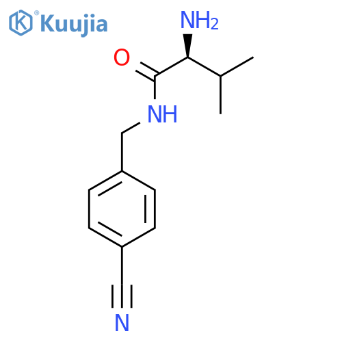 (S)-2-Amino-N-(4-cyano-benzyl)-3-methyl-butyramide structure