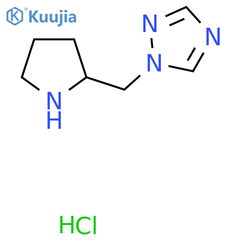 1-[(pyrrolidin-2-yl)methyl]-1H-1,2,4-triazole hydrochloride structure