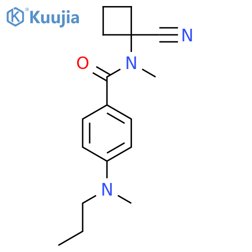 N-(1-cyanocyclobutyl)-N-methyl-4-[methyl(propyl)amino]benzamide structure