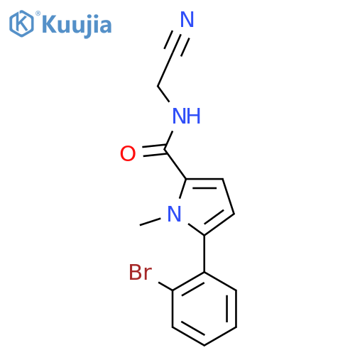5-(2-bromophenyl)-N-(cyanomethyl)-1-methyl-1H-pyrrole-2-carboxamide structure
