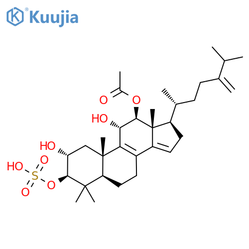 [(2R,3R,5R,10S,11S,12S,13R,17R)-2,11-Dihydroxy-4,4,10,13-tetramethyl-17-[(2R)-6-methyl-5-methylideneheptan-2-yl]-3-sulfooxy-1,2,3,5,6,7,11,12,16,17-decahydrocyclopenta[a]phenanthren-12-yl] acetate structure