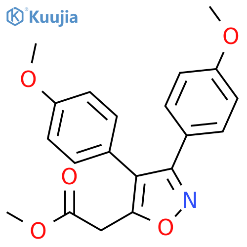 5-Isoxazoleacetic acid, 3,4-bis(4-methoxyphenyl)-, methyl ester structure