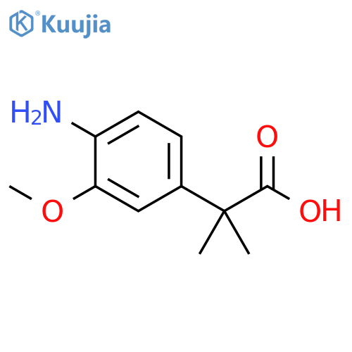 2-(4-amino-3-methoxyphenyl)-2-methylpropanoic acid structure