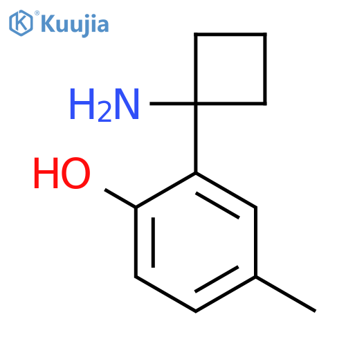 2-(1-aminocyclobutyl)-4-methylphenol structure