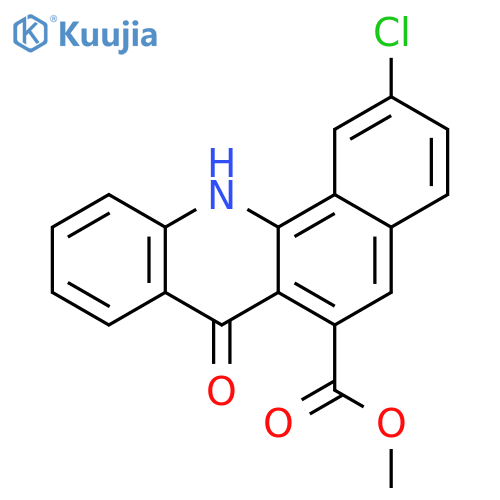 Benz[c]acridine-6-carboxylic acid, 2-chloro-7,12-dihydro-7-oxo-, methylester structure