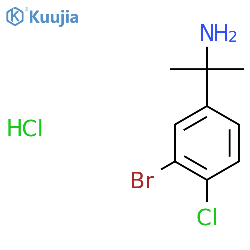 2-(3-Bromo-4-chlorophenyl)propan-2-amine;hydrochloride structure