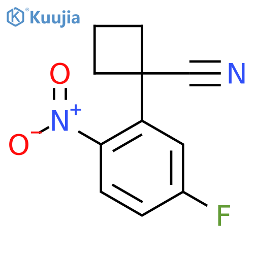 1-(5-fluoro-2-nitrophenyl)cyclobutane-1-carbonitrile structure
