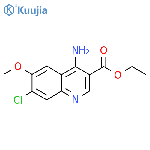 Ethyl 4-amino-7-chloro-6-methoxyquinoline-3-carboxylate structure