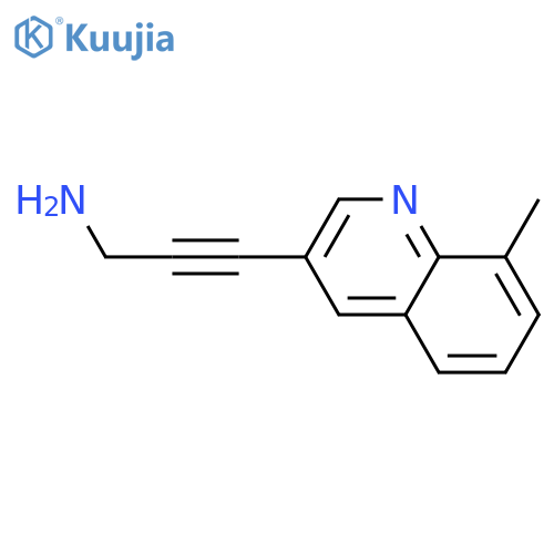 3-(8-methylquinolin-3-yl)prop-2-yn-1-amine structure