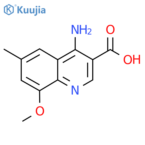4-Amino-8-methoxy-6-methylquinoline-3-carboxylic acid structure