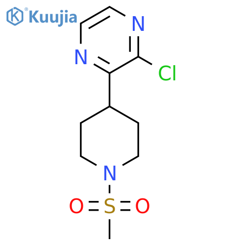 2-Chloro-3-(1-(methylsulfonyl)piperidin-4-yl)pyrazine structure