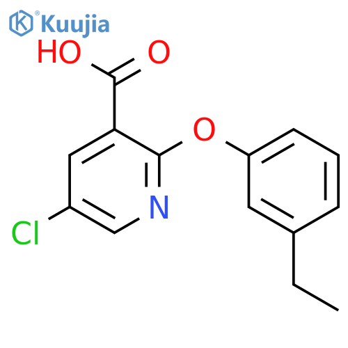 5-Chloro-2-(3-ethylphenoxy)nicotinic acid structure