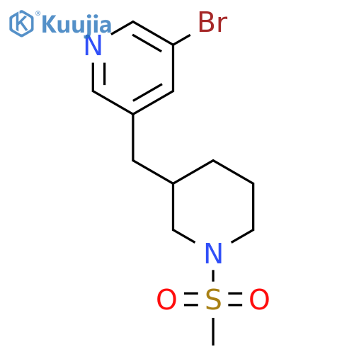 3-Bromo-5-((1-(methylsulfonyl)piperidin-3-yl)methyl)pyridine structure
