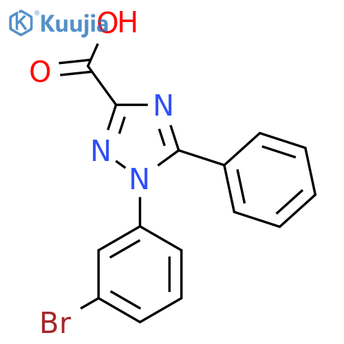 1-(3-Bromophenyl)-5-phenyl-1H-1,2,4-triazole-3-carboxylic acid structure