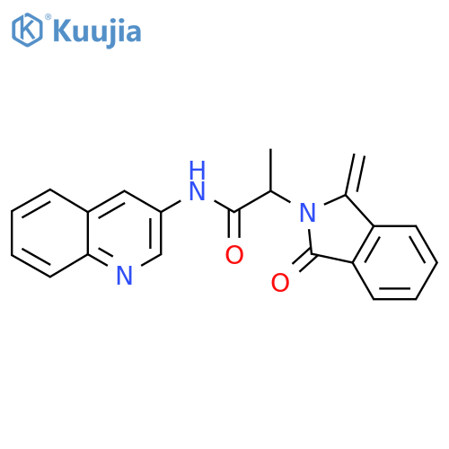 2-(1-Methylidene-3-oxo-2,3-dihydro-1H-isoindol-2-yl)-N-(quinolin-3-yl)propanamide structure