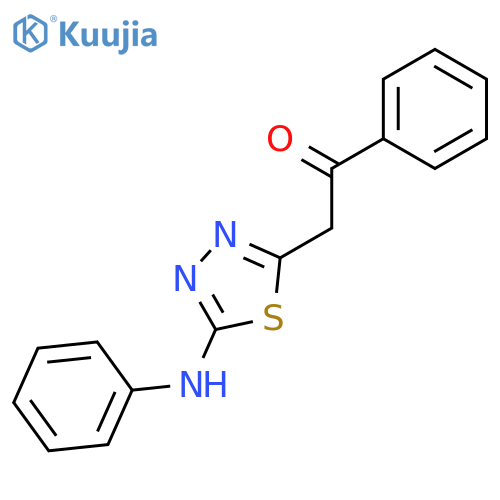 Ethanone,1-phenyl-2-[5-(phenylamino)-1,3,4-thiadiazol-2-yl]- structure