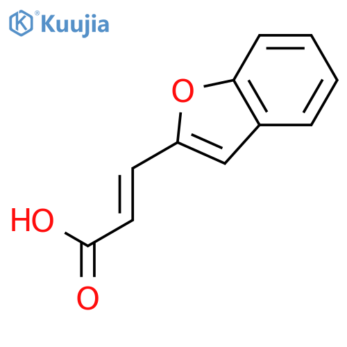 (2E)-3-(1-benzofuran-2-yl)prop-2-enoic acid structure