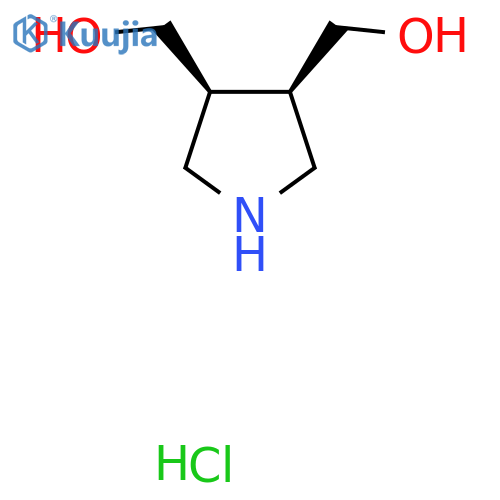[(3R,4S)-4-(hydroxymethyl)pyrrolidin-3-yl]methanol hydrochloride structure