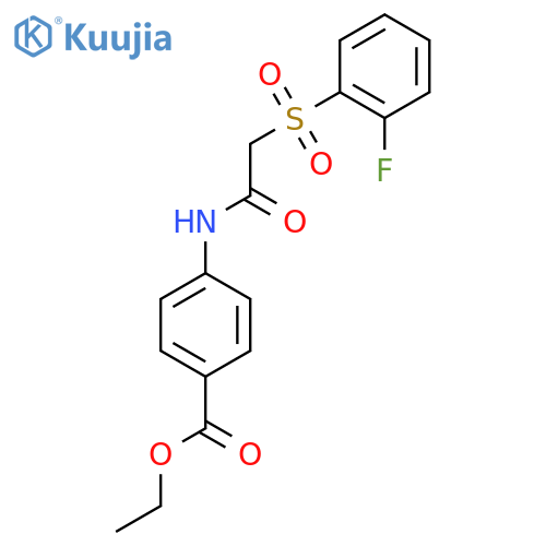 ethyl 4-[2-(2-fluorobenzenesulfonyl)acetamido]benzoate structure