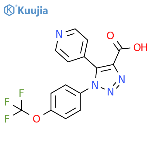 5-pyridin-4-yl-1-4-(trifluoromethoxy)phenyl-1H-1,2,3-triazole-4-carboxylic acid structure