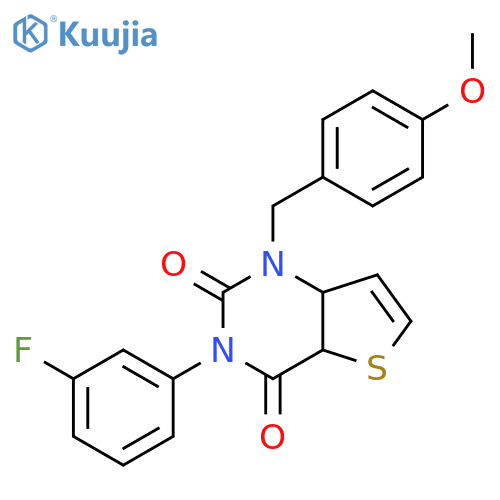 3-(3-fluorophenyl)-1-[(4-methoxyphenyl)methyl]-1H,2H,3H,4H-thieno[3,2-d]pyrimidine-2,4-dione structure